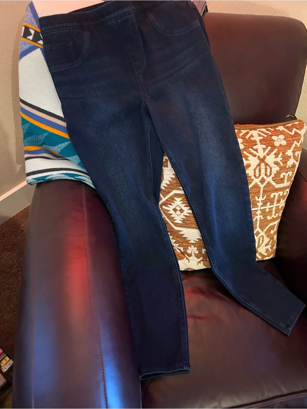 SPANX Dark Blue Stretch Jeans - Slim Fit